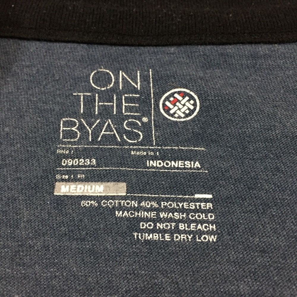 On The Byas women's Cardigan Sweater M Medium Colorblock Long Sleeve Blue Black - Picture 7 of 7